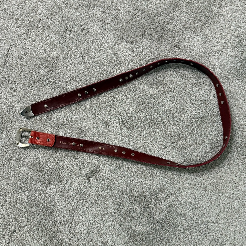Vintage Western Reptile Concho Studded Belt - Picture 5 of 7